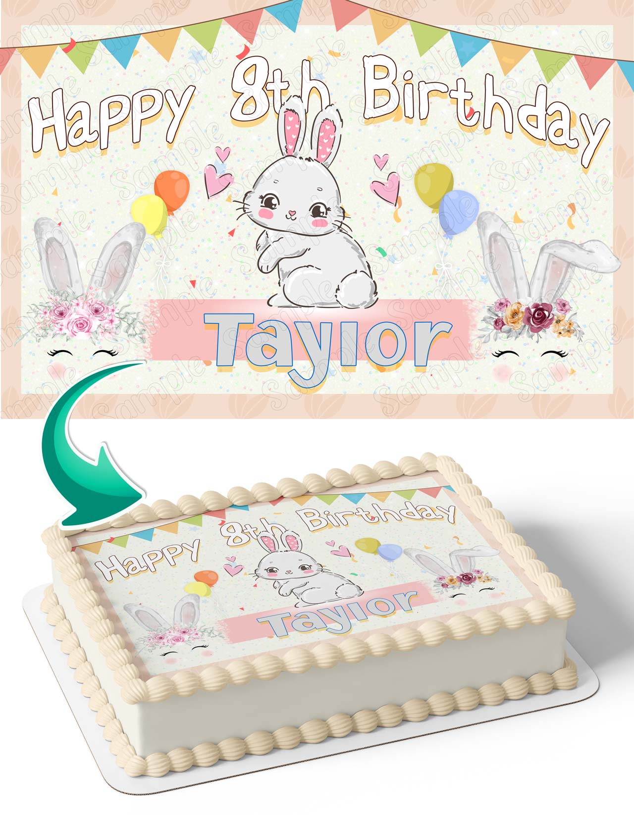 Princess Rabbit Easter Bunny Easter Cute Princess Rabbit Edible Cake Toppers – Ediblecaketopper