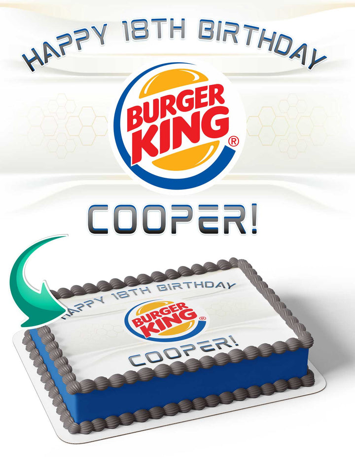 Burger king Edible Cake Toppers