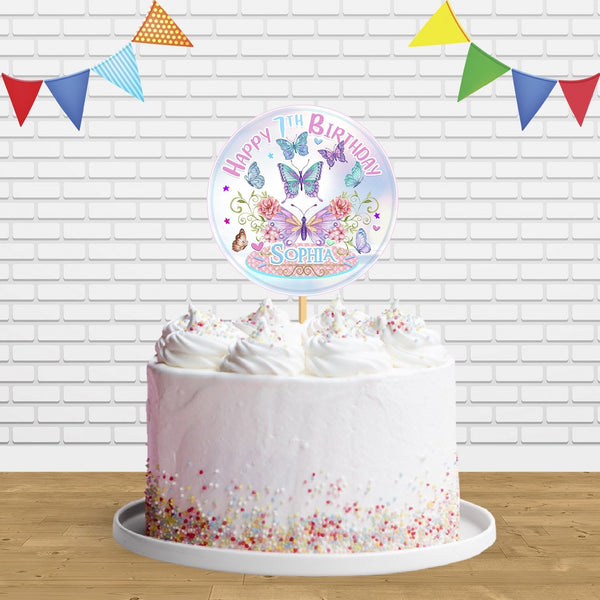 Butterfly Cute Girls Kids Cake Topper Centerpiece Birthday Party Decorations CP107