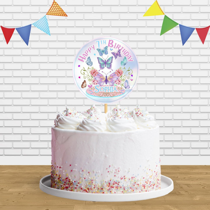 Butterfly Cute Girls Kids Cake Topper Centerpiece Birthday Party Decorations CP107