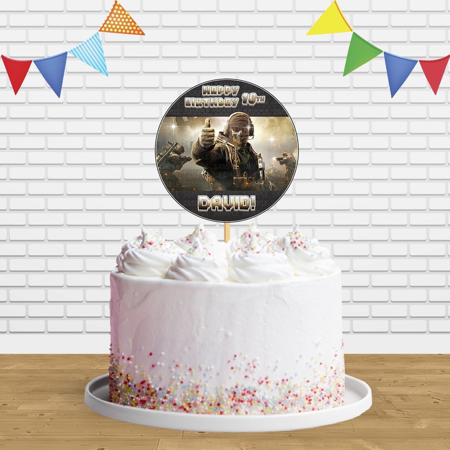 Duty War Gamer Cake Topper Centerpiece Birthday Party Decorations CP11 ...