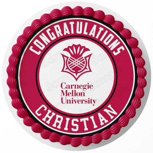 Carnegie Mellon University Edible Cake Toppers Round