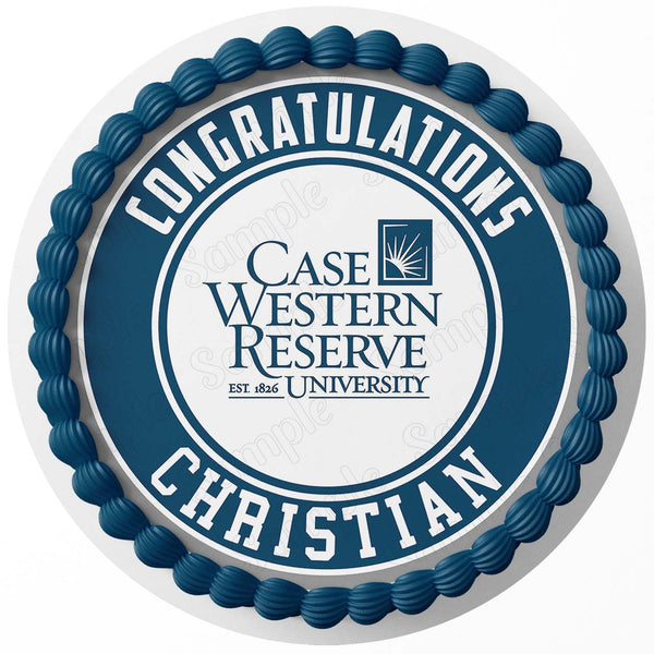 Case Western Reserve University Edible Cake Toppers Round