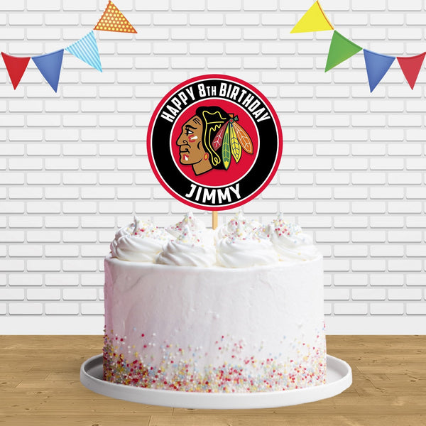 Blackhawks Cake Topper Centerpiece Birthday Party Decorations CP130