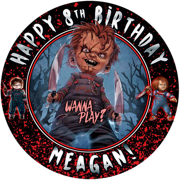 Chucky Edible Cake Toppers Round