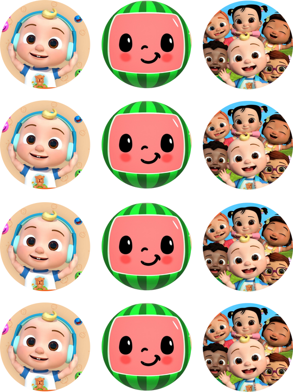 WaterMelon Edible Cupcake Toppers