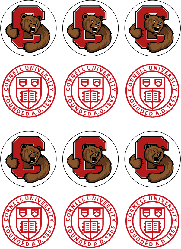 Cornell University Edible Cupcake Toppers