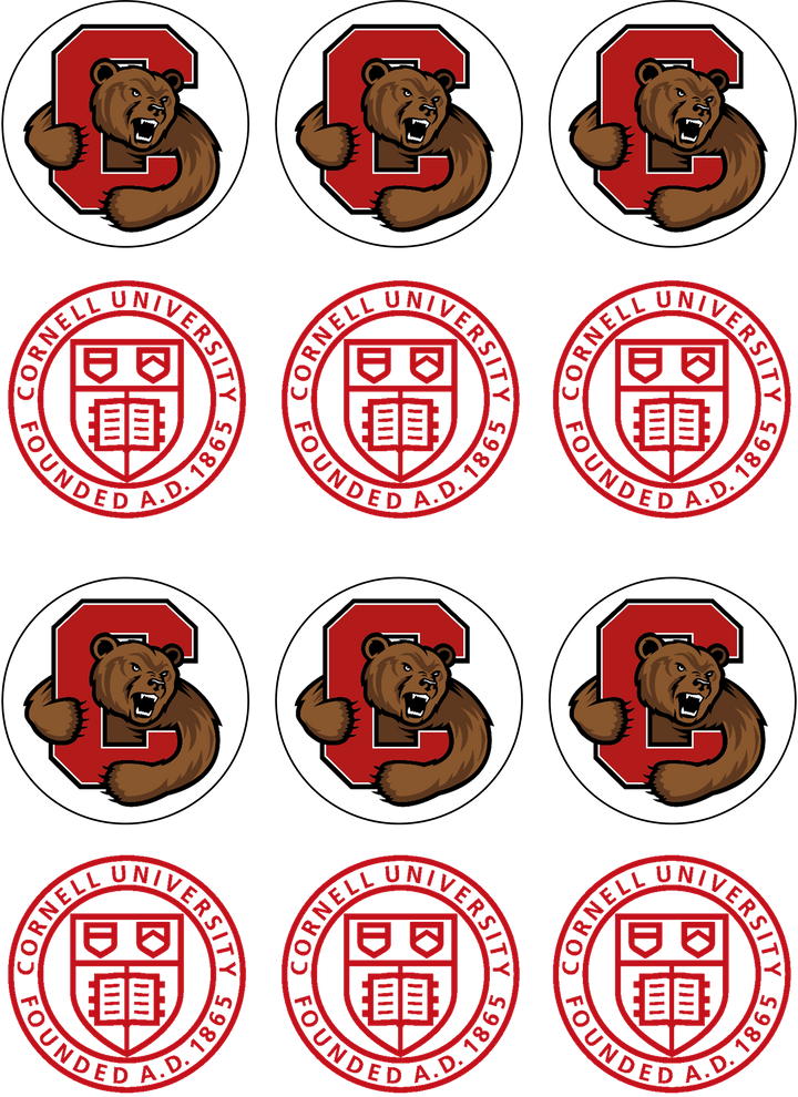 Cornell University Edible Cupcake Toppers