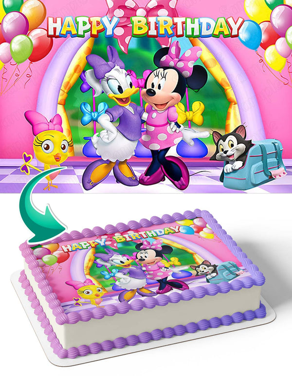 Daisy Duck Mouse Boys Girls Edible Cake Toppers