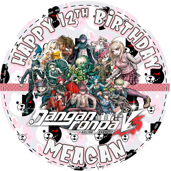 Danganronpa Edible Cake Toppers Round