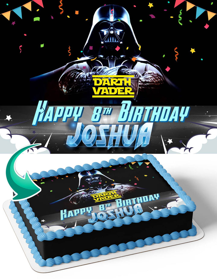 Vader Star W Edible Cake Toppers