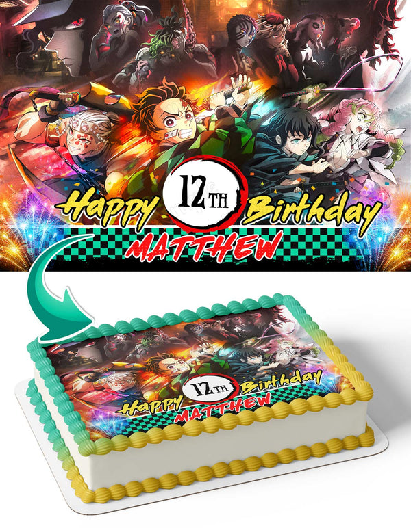 Demon SlayerKimetsu no YaibaSwordsmith Village Arc Season 3 Edible Cake Toppers