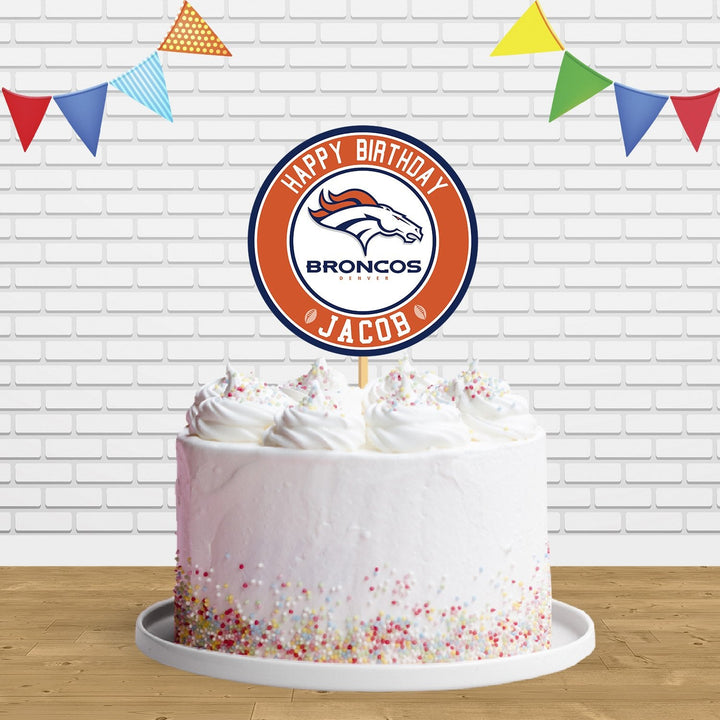 Broncos Cake Topper Centerpiece Birthday Party Decorations CP182