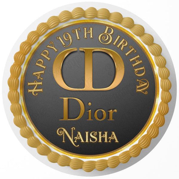 Luxury Fashion Deco Wrap Girls  Edible Cake Toppers Round