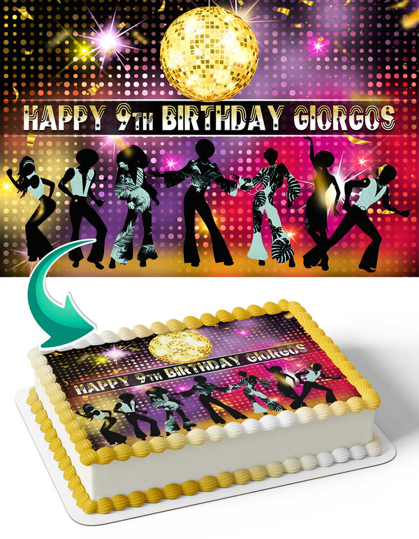 Disco Party 70s Retro Edible Cake Toppers