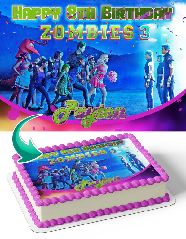 Disney Zombies 3 Aliens Edible Cake Toppers