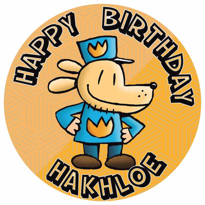 Dogman Kids Fun Edible Cake Toppers Round