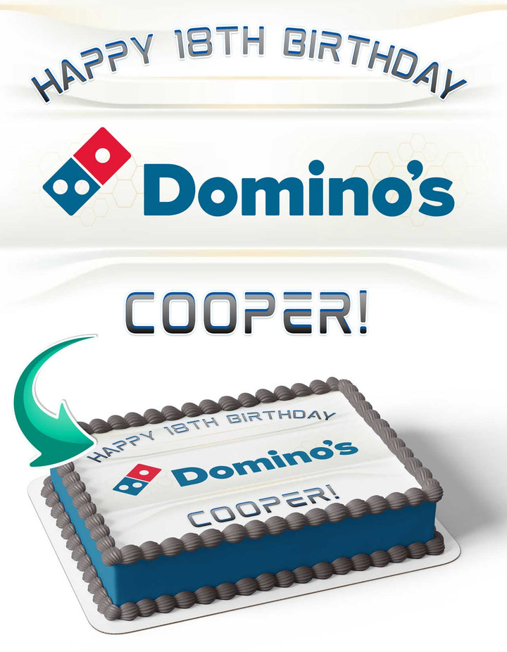 Dominos Pizza Edible Cake Toppers