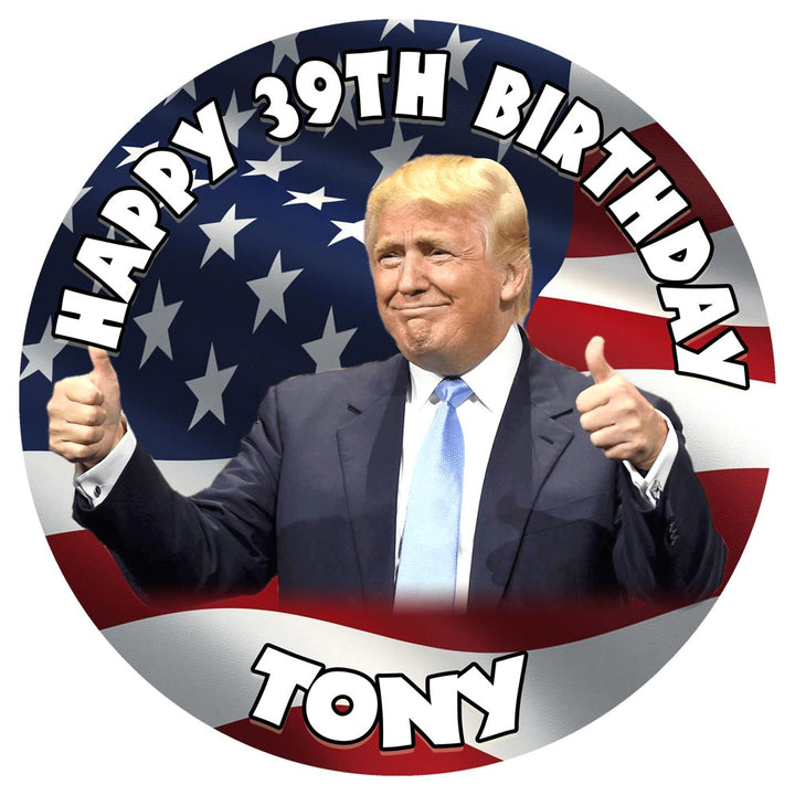 Donald Trump Edible Cake Toppers Round