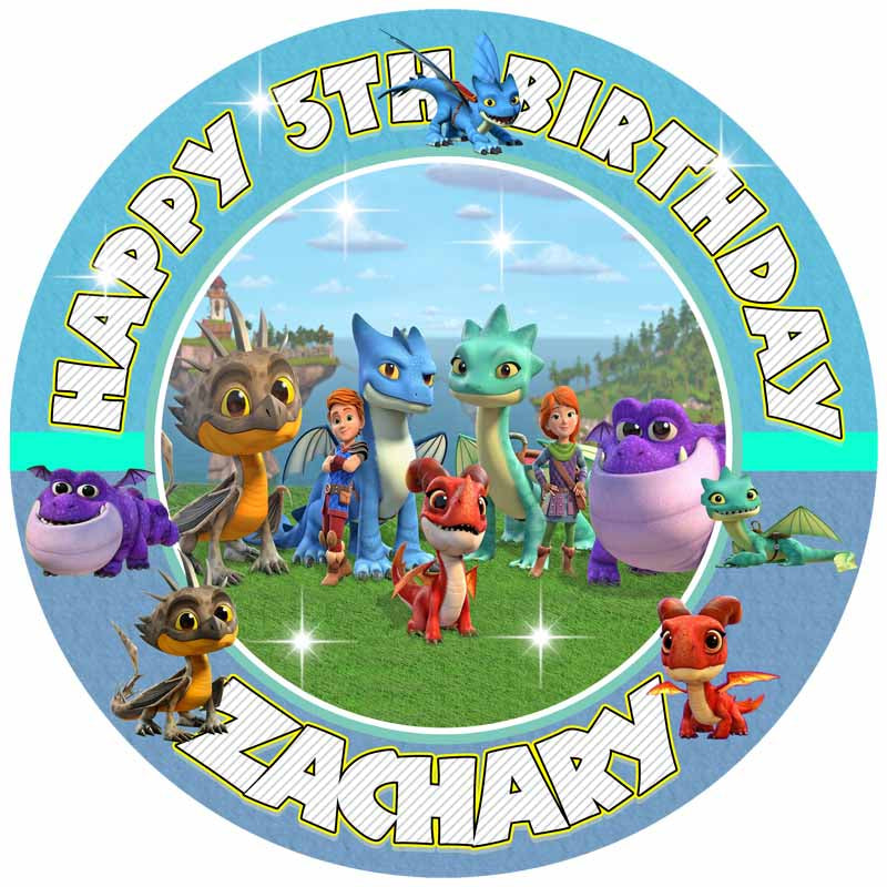 Dragons Rescue Riders Edible Cake Toppers Round – Ediblecaketopper