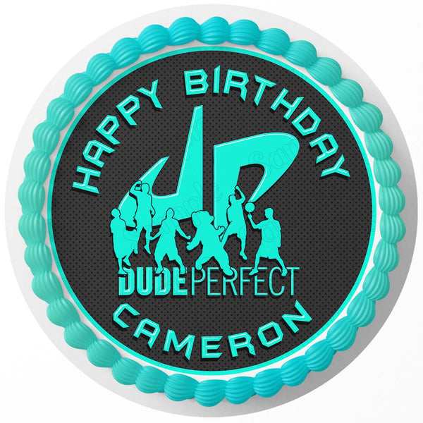 Dude Perfect Edible Cake Toppers Round