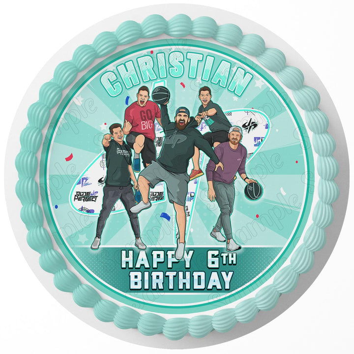 Dude Perfect Team Sports Edible Cake Toppers Round