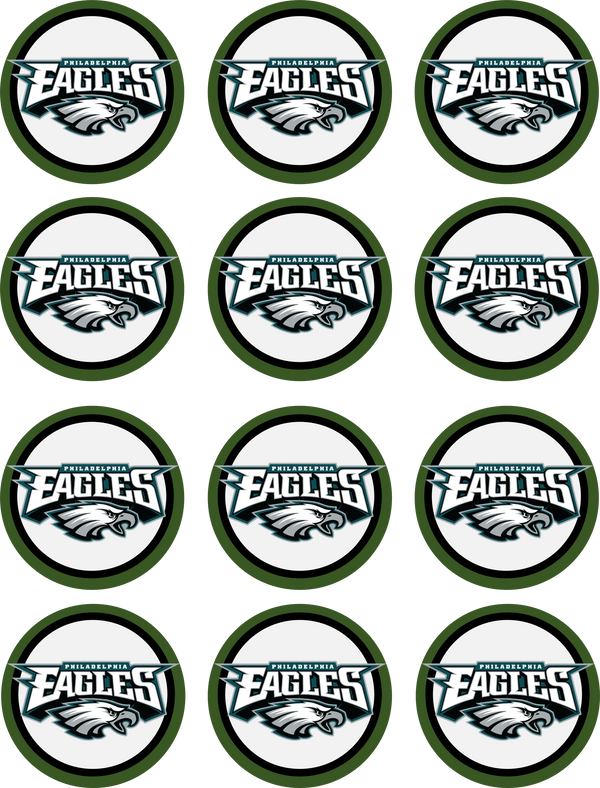 Eagles Superbowl Edible Cupcake Toppers
