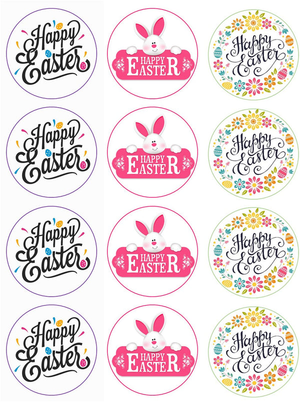Easter Bunny Edible Cupcake Toppers