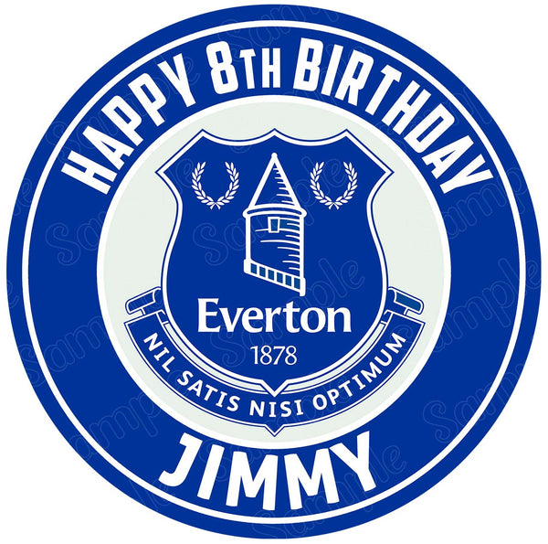 Everton FC Edible Cake Toppers Round