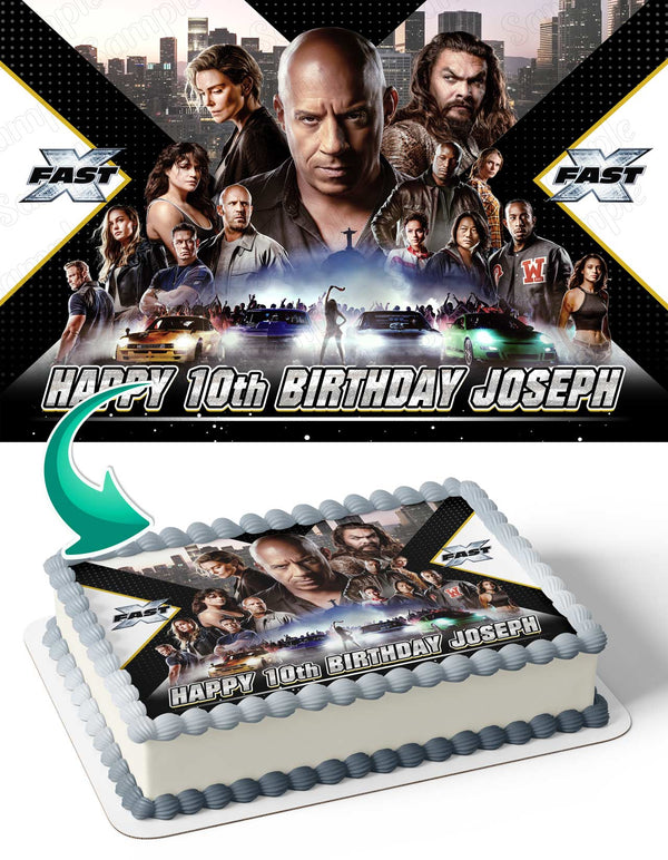 FastFurious Fast X Vin Diesel Dominic Toretto Edible Cake Toppers