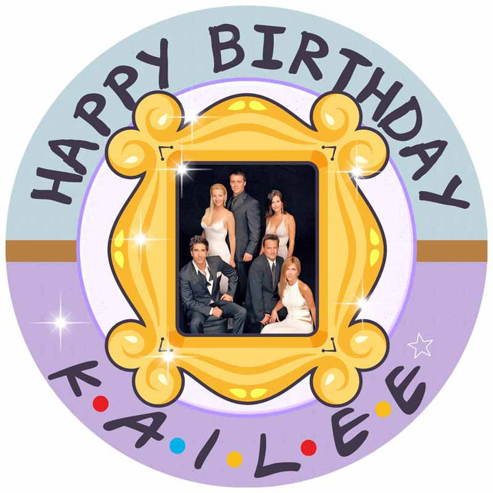 Friends Family Series Themed Edible Cake Toppers Round