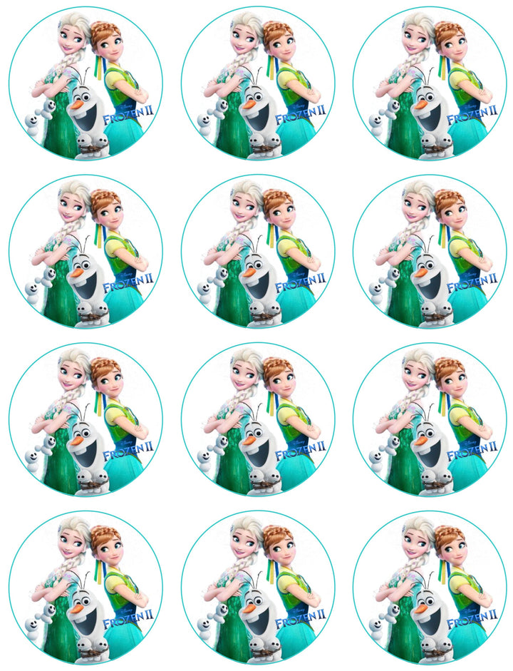 Frozen Princess Girls Edible Cupcake Toppers