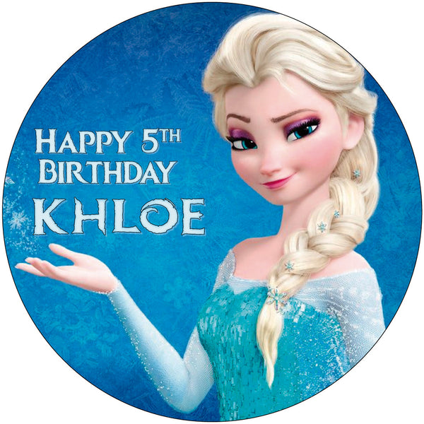 Princess Frozen Kids Girls Edible Cake Toppers Round