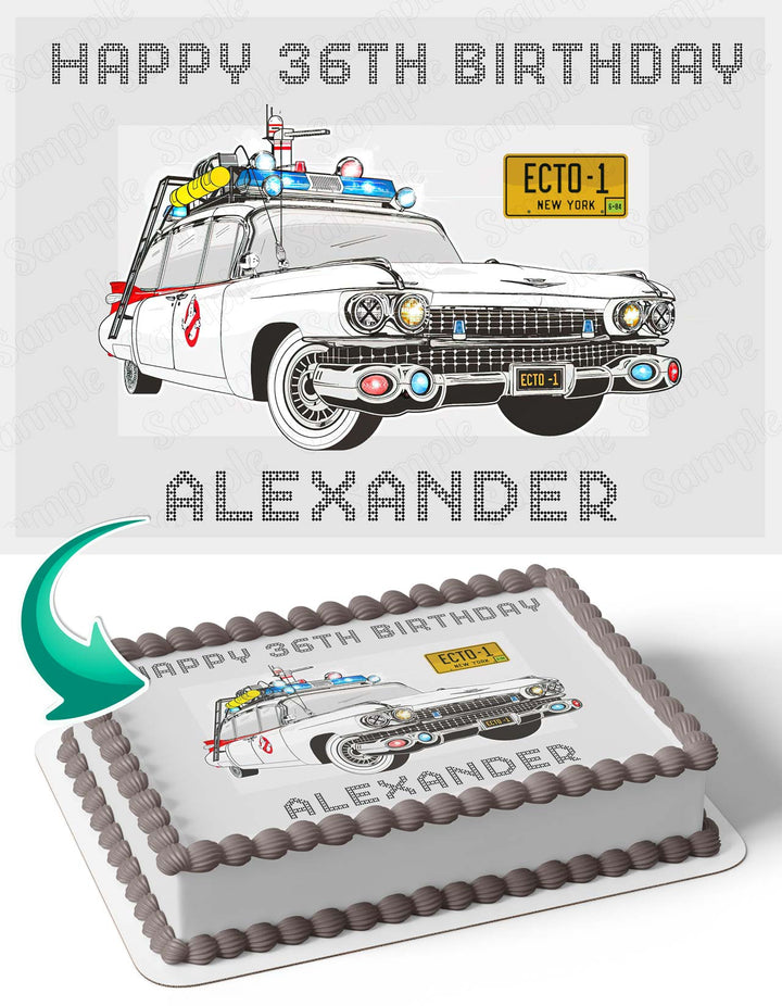 Ghostbusters ECTO1 Truck Edible Cake Toppers