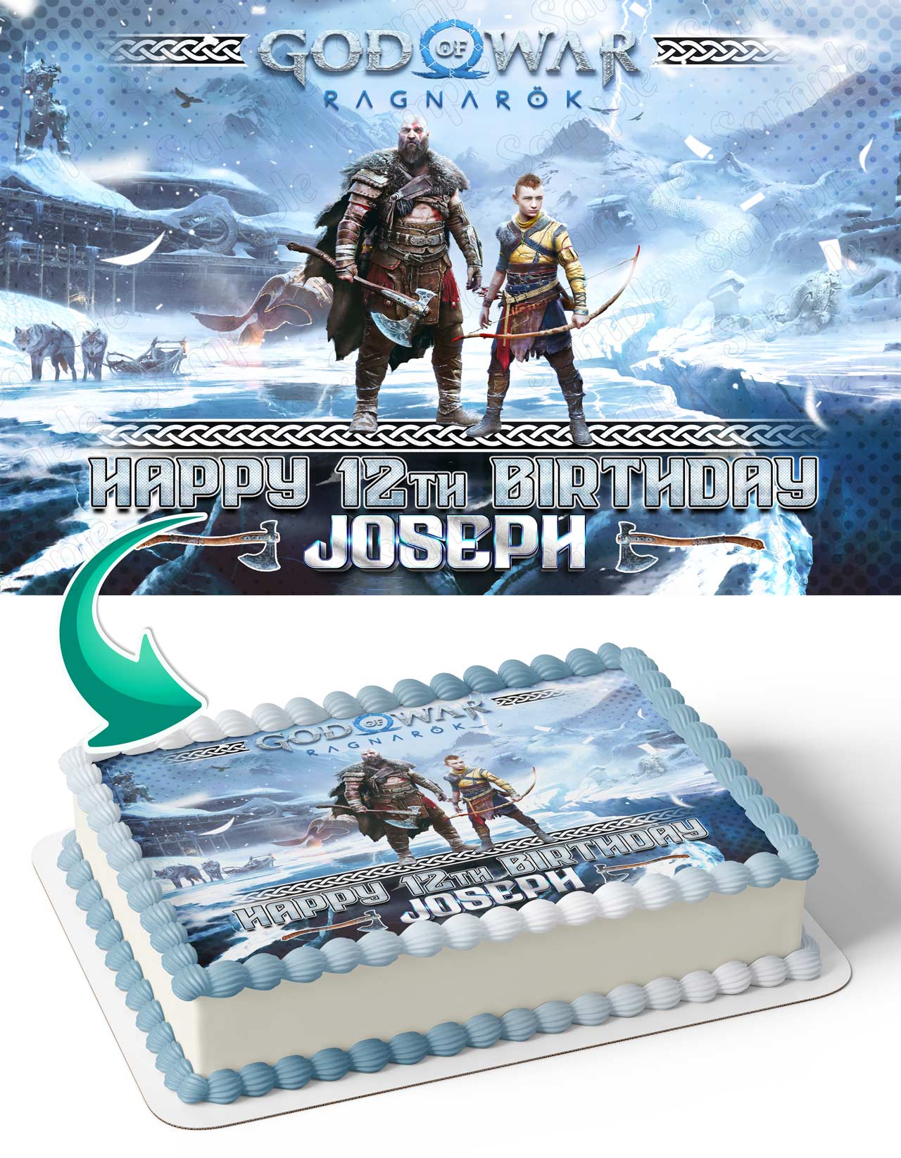 Miu Cake Ragnarok God of War Ragnarok Edible Cake Toppers – Ediblecaketopper