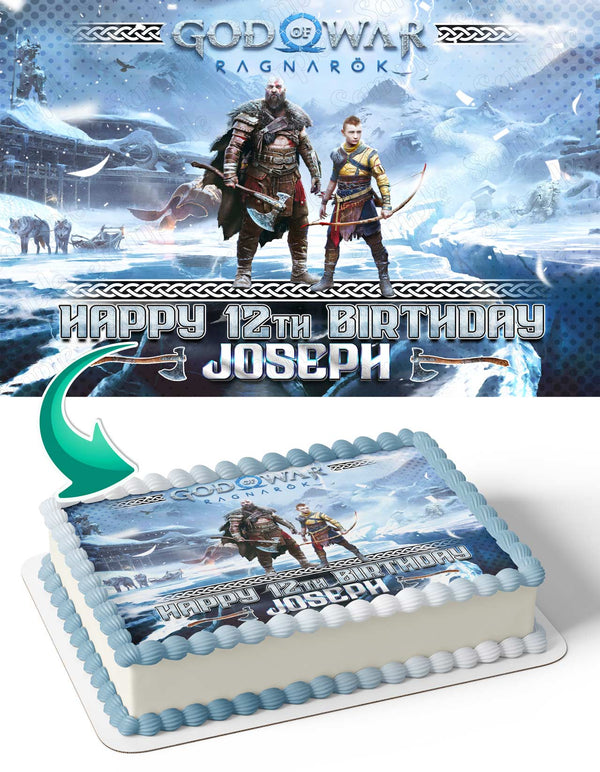 God of War Ragnarok Edible Cake Toppers