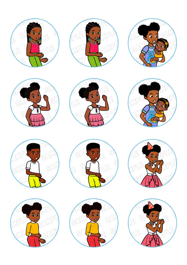 Graciess Corner Edible Cupcake Toppers