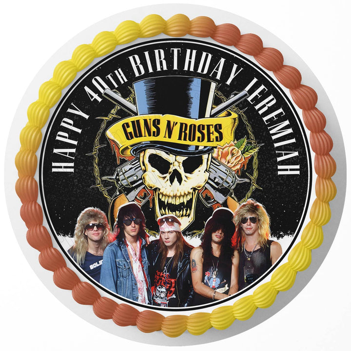 Rock Band Classic  Edible Cake Toppers Round