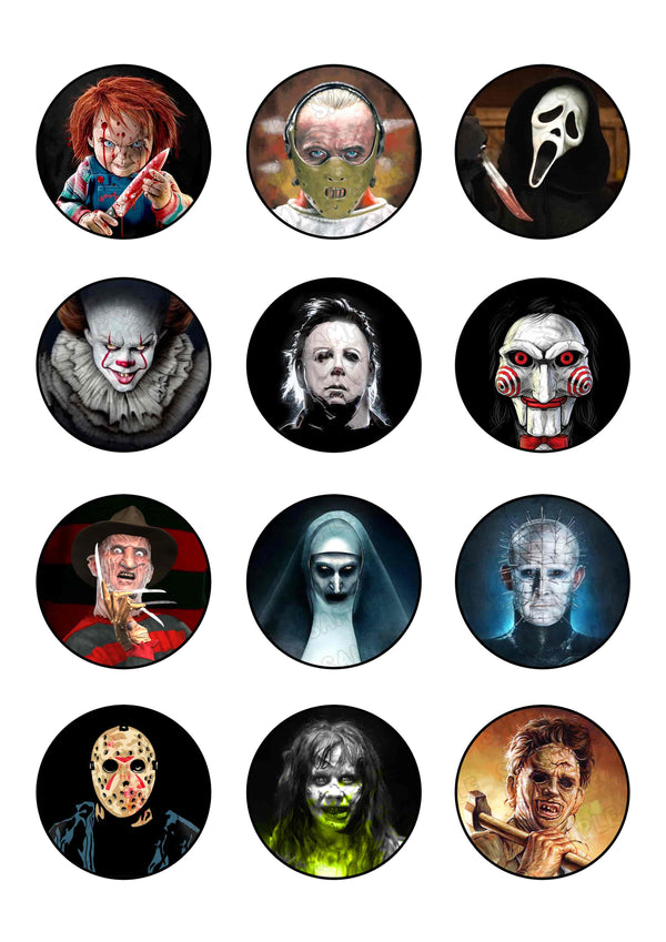 Halloween Horror Nights Edible Cupcake Toppers
