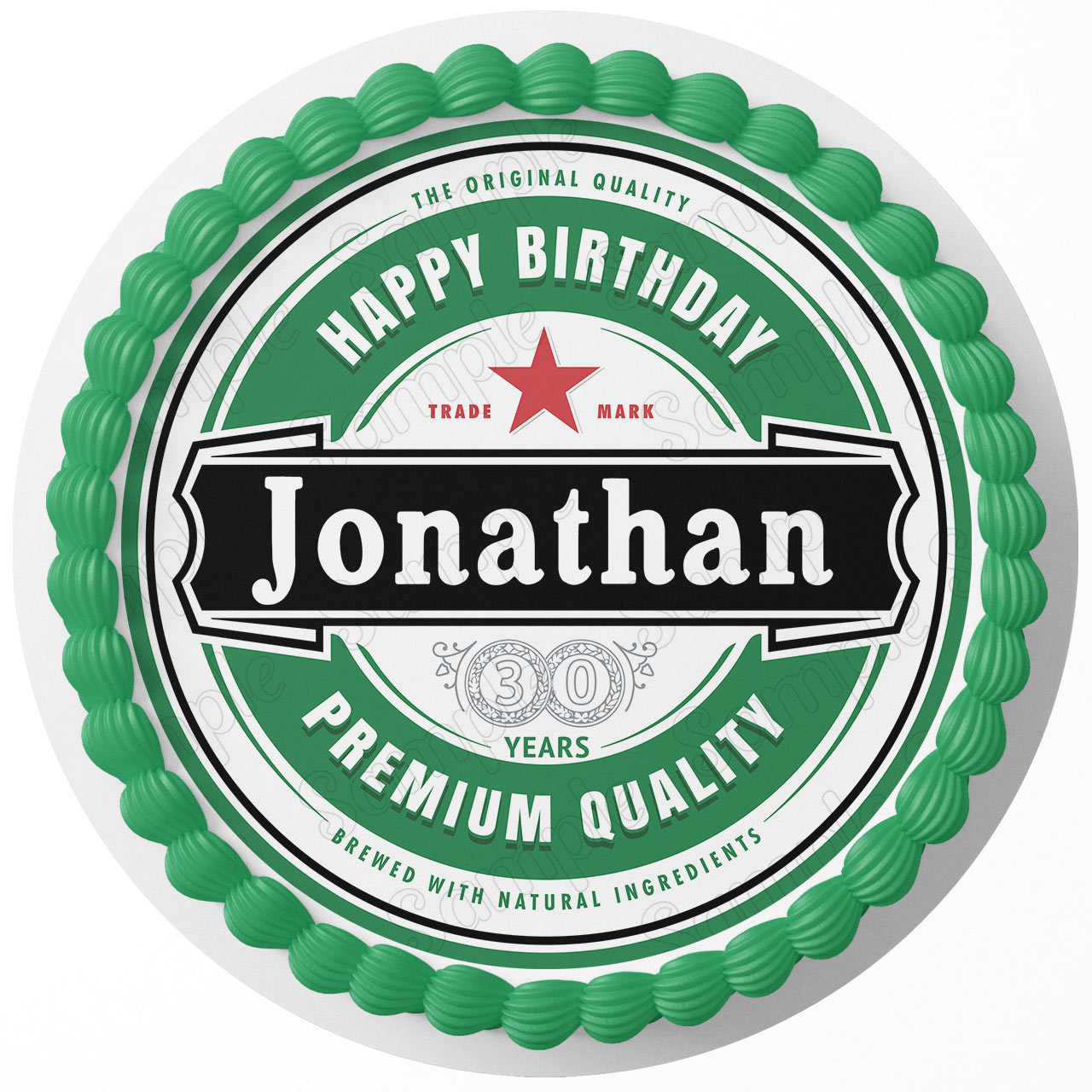 Beer Lovers Fan Edible Cake Toppers Round – Edible Cake Topper Corp