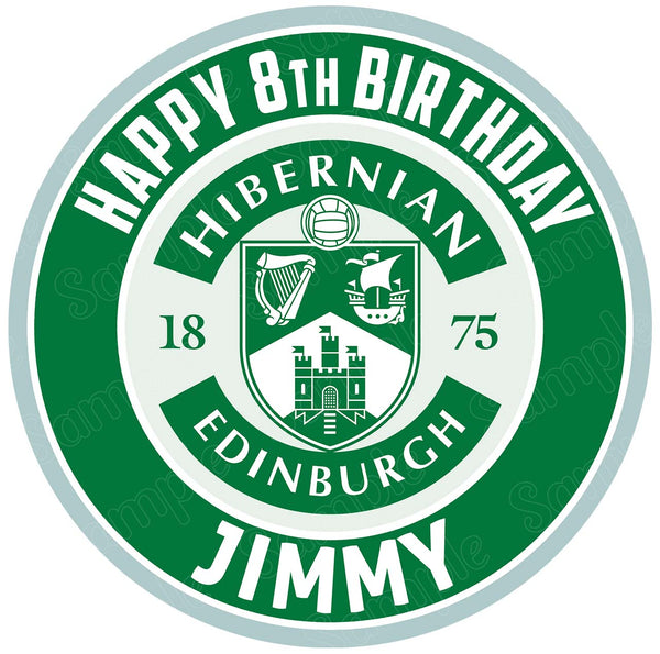 Hibernian FC Edible Cake Toppers Round