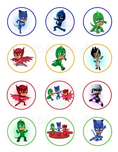 PJ Masks Kids Fun Edible Cupcake Toppers