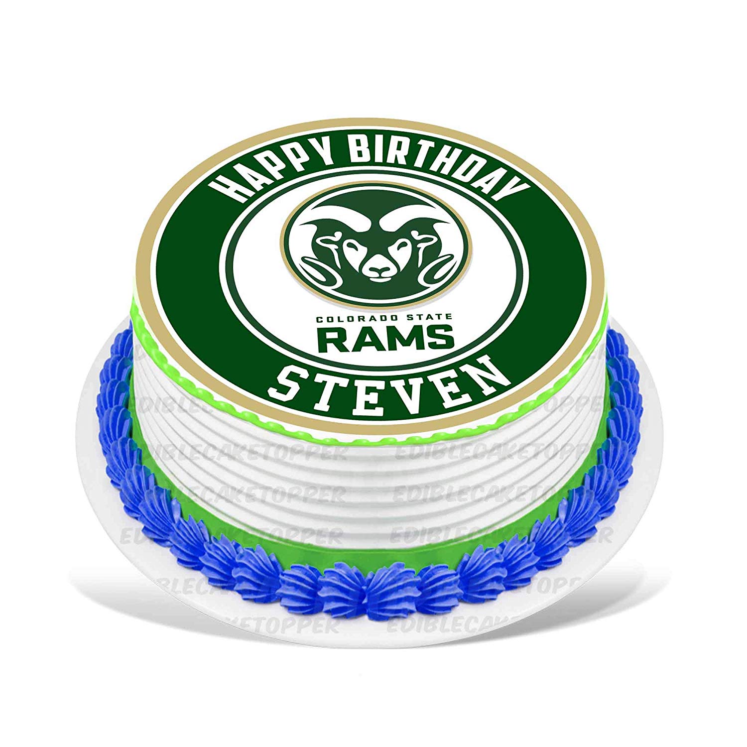 Colorado State Rams Edible Cake Toppers Round – Ediblecaketopper