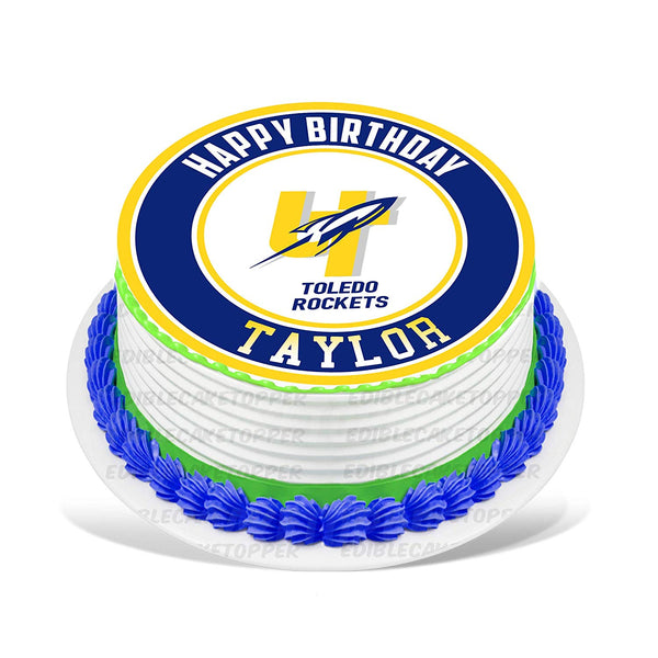 Toledo Rockets Edible Cake Toppers Round