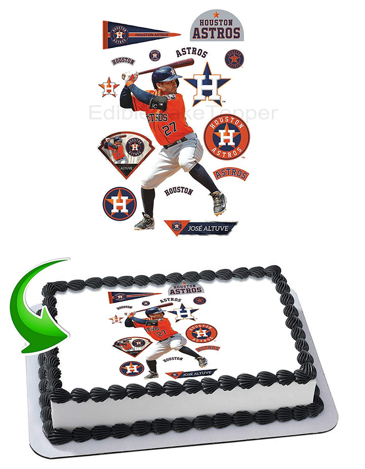 Jose Altuve Houston Astros Edible Cake Toppers