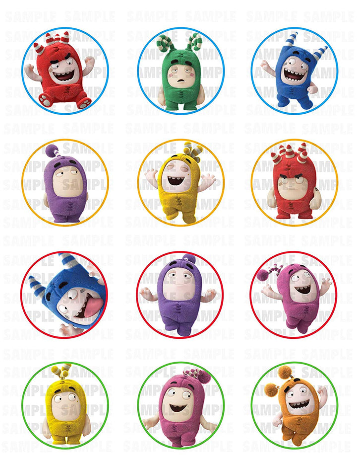 Oddbods Edible Cupcake Toppers