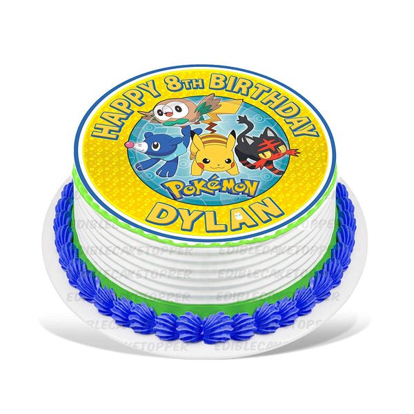 PokeFun Stadium Edible Cake Toppers Round