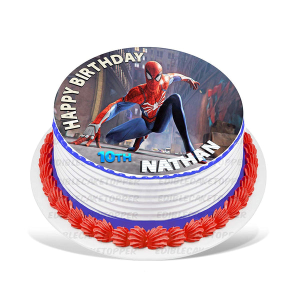 SpiderBoy Edible Cake Toppers Round