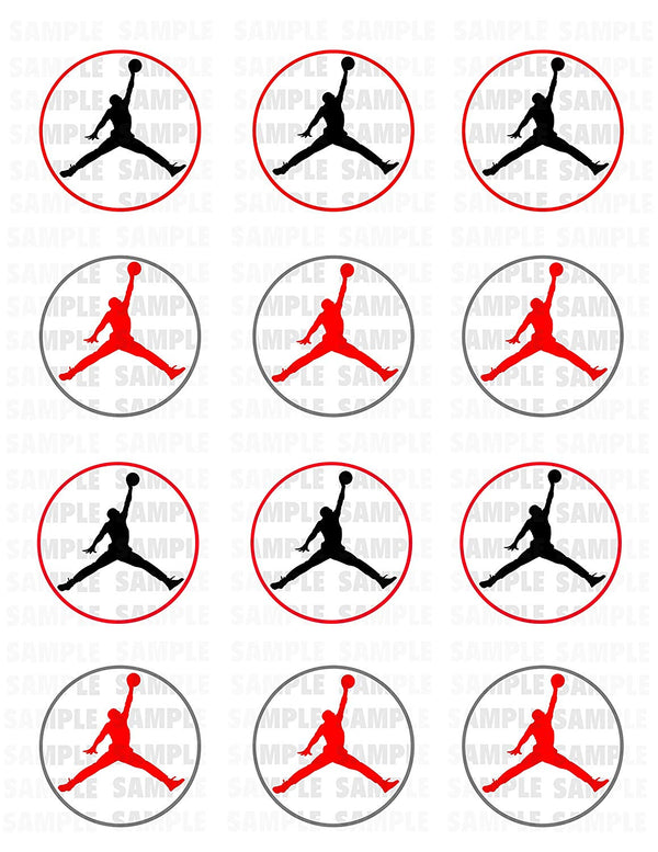 Jumpman Edible Cupcake Toppers