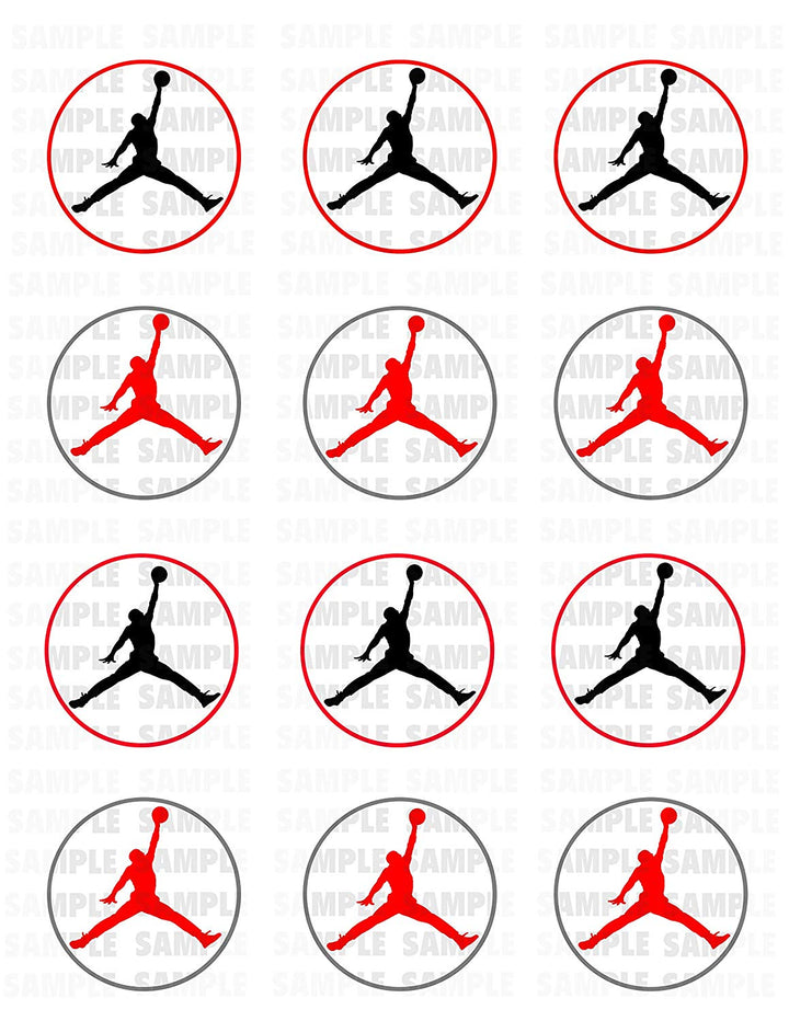 Jumpman Edible Cupcake Toppers